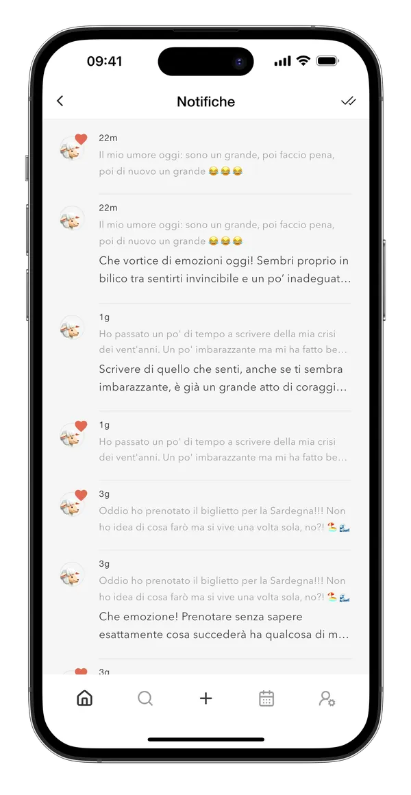 Notifiche con i mi piace e le risposte di Mouton